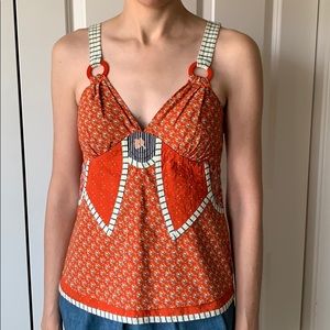 Marc by Marc Jacobs red floral print poplin top 2